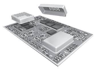 Compartmentalized sections can be defined on a standard PC board